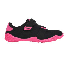 (13 UK Child, Black/Cerise) Lonsdale Childrens/Kids Fulham Leather Trainers