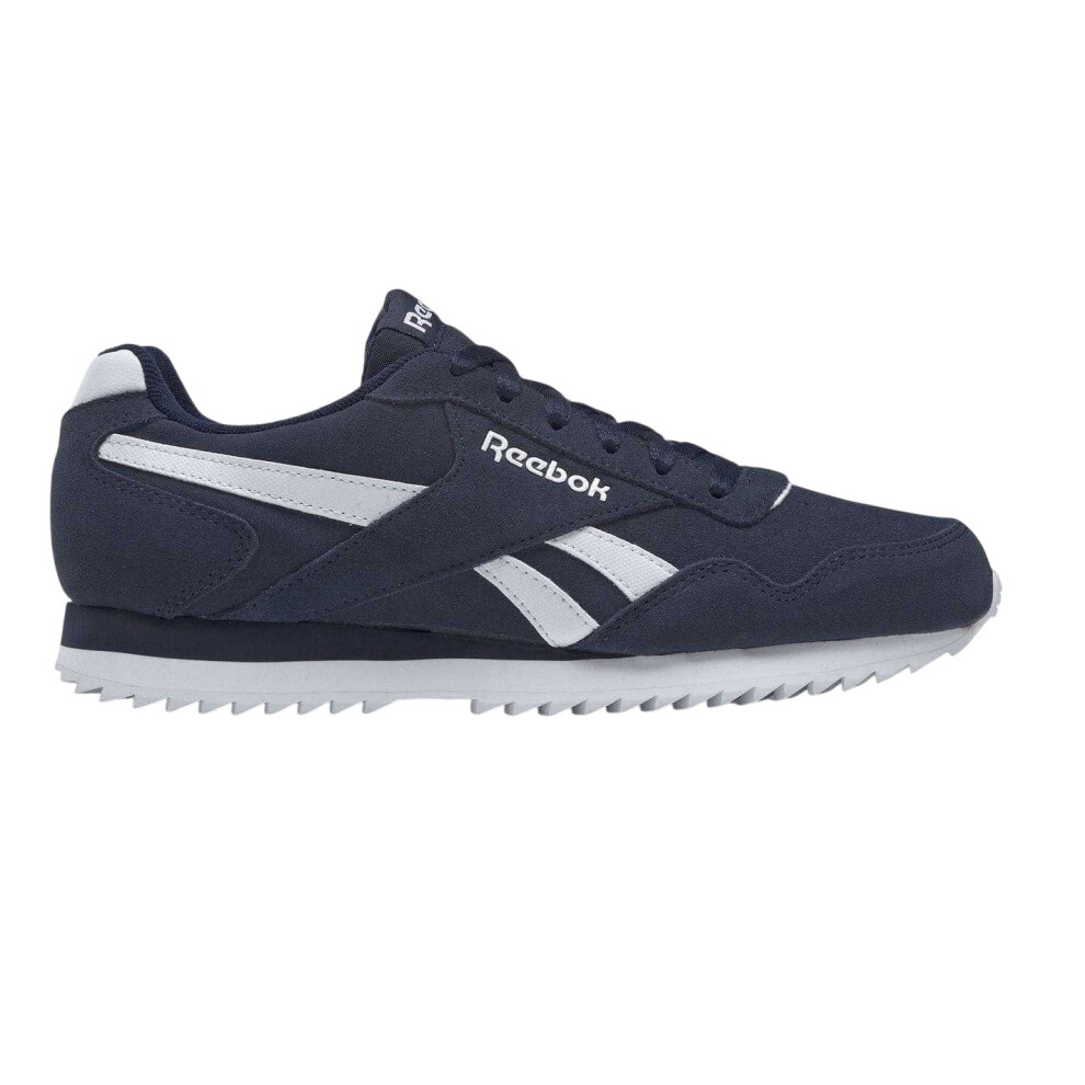 Reebok (8.5 Uk, Navy/White) Mens Royal Glide Ripple Suede Trainers