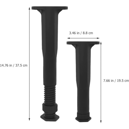 Adjustable Height Bed Frame Support Legs 4pcs with T-Shaped Design Heavy Duty Pp Material Bed Frame Replacement Parts 1