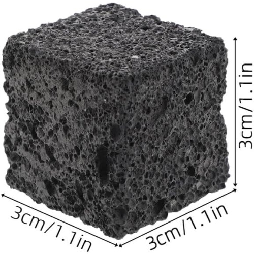 5Pcs Black Square Volcanic Stone Aromatherapy Diffuser 3X3X3Cm 1