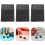 5Pcs Black Square Volcanic Stone Aromatherapy Diffuser 3X3X3Cm 8