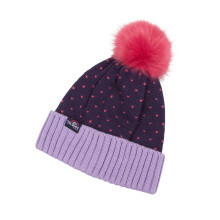 (5-8 Years, Lilac) Tikaboo Childrens/Kids Heart Bobble Beanie