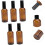 5pcs Refillable Travel Spray Bottle Brown Glass Subpackaging Container 4