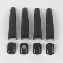 (schwarz) Kompatibel mit Citroen C3 Mk2 C3 Picasso Aircross 2010-2016 Türgriff aus Kohlefaser-Chrom