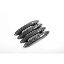 (Carbon 2-Tasten) Kompatible Türgriffabdeckungen aus Carbonfaser-Chrom für Autos, Styling-Zubehör