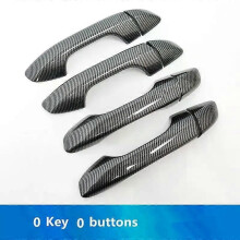 (c 0key 0button)Kompatibel mit Kia Rio 2018 2019 2020 2021 Türgriffabdeckung aus Kohlefaser-Chrom