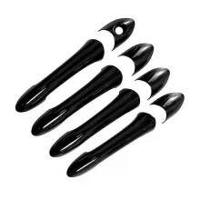 (schwarzer Griff) Kompatible, glänzend schwarze Chrom-Türgriffabdeckung, Zieraufkleber, Styling-Zubehör