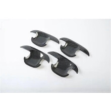 (Carbonschale) Kompatibel mit Kia Sportage 2005-2013 Türgriffabdeckung aus Carbonfaser-Chrom, Zieraufkleber