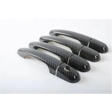 (Carbon-Türgriff) Kompatibel mit Kia Sportage 2005–2013, Türgriffabdeckung aus Carbonfaser-Chrom