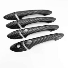 (Carbon 2-Tasten) Kompatibel mit Hyundai Sonata / I45 2011 2012 2013 2014 2015 Carbonfaser-Chrom-Auto
