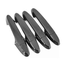 (Carbon 0 Tasten) Kompatibel mit Honda Fit Jazz 2014–2020, Carbonfaser-Chrom