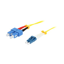 LWL-2-Faser-Patchk. 1,0mtr.LC-SC, 9/125um, OS2, AD=2mm, Synergy 21,