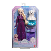 Păpușa Elsa din Regatul de Gheață și set de joacă pentru îngrijirea animalelor, 3+