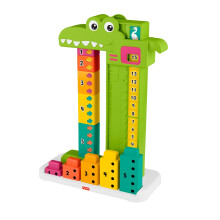 Jucărie de stivuit cu aligator, numere și învățare matematică, 38 cm