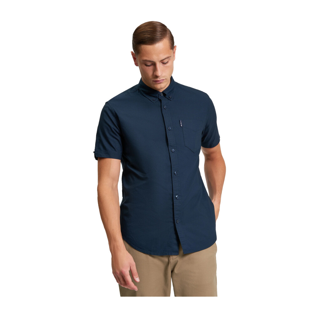 Ben Sherman (Xxl, Dark Navy) Mens Signature Oxford Short-Sleeved Shirt