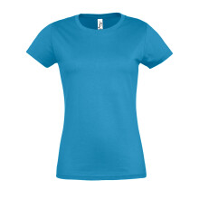 (M, Aqua) SOLS Womens/Ladies Imperial Short-Sleeved T-Shirt