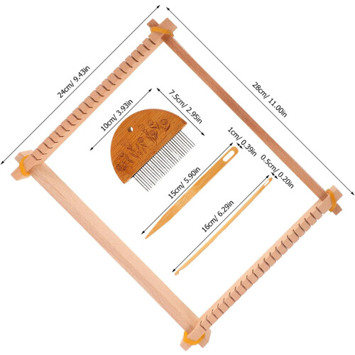 Knitting Tool for Weaving Includes Comb Large Eye Hook Needle and Crochet 1