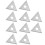 10Pcs 1inch Triangle Paint Scraper Paint Scraper Carbide Blades Double-Edged Reversible Replacement Blade 2