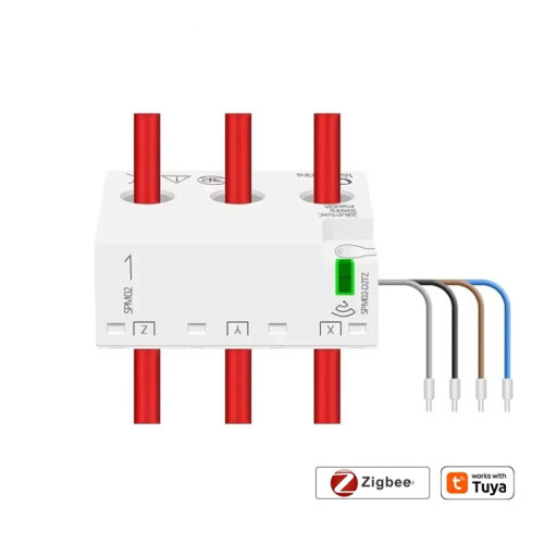 Zigbee  -Meter 3 Phase 4 Wire Power Monitor Sensor Work with Tuya Zigbee2MQTT Home Assistant 208V 415V 1