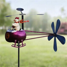 Chicken Driving Helicopter Metal Yard Stake,Suitable for Courtyard Lawn Gardens, Stylish Outdoor Sculpture Decoration