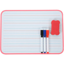 Piccola lavagna magnetica cancellabile a secco con linee fonetiche, 21x30 cm, per imparare e fare pratica di scrittura.