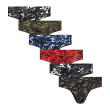 (7-8 Years, Multicoloured) Keanu Boys Camouflage Briefs (Pack of 6)