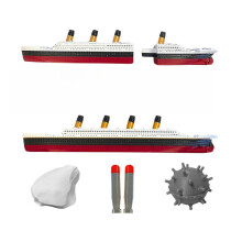 Realistisk delt Titanic badelegetøj og poollegetøj, Titanic-topper, historisk nøjagtig skrøbelig Titanic-båd