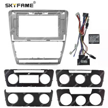 (Komplettes Set silberfarben) Passend für: Autorahmen-Blendenadapter, Canbus-Box-Decoder, Android-Radio-Einbausatz