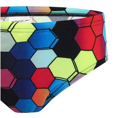 Speedo (XXS, Multicoloured) Speedo Mens Geometric Hexagon Full Coverage Swim Briefs 2