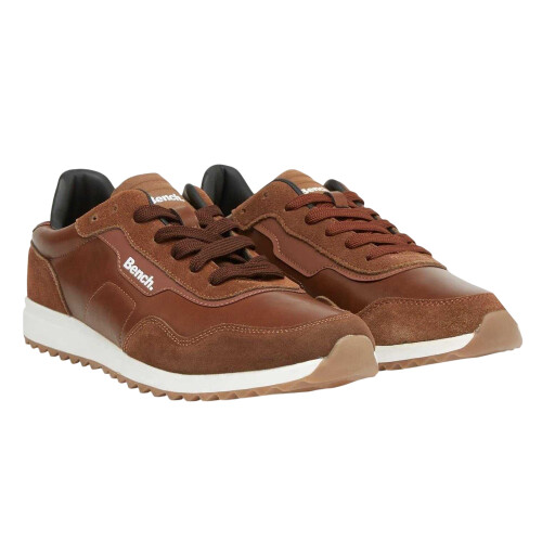 Bench (9 UK, Tan) Bench Mens Brooke Suede Flat Trainers 2