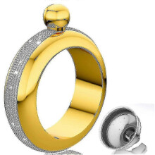 Brățară termos Brățară termosuri Creative din oțel inoxidabil 304 și pâlnie de șold set pentru femei 3,5 oz argint