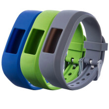 Silikónové náhradné remienky kompatibilné s Garmin Vivofit 3 (balenie 3 ks), odolné športové remienky na zápästie pre Vivofit 3, tmavom