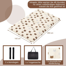 Japanse futonmatras, 140x200 cm, met wasbare hoes.
