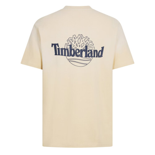Timberland (S, Putty) Timberland Mens Back Print Oversized T-Shirt 1