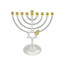 Traditional Jewish Menorah 9 Branch Candle Sticks Holder Jerusalem Temple Candle Holder 9 Branch