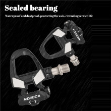 MEROCA Carbon Bicycle Pedals Road Bike Pedal Ultralight Racing Bike Pedal Kit for Spd Pedals Lock System Titanium Axle