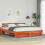 VidaXL vidaXL Bed Frame with Headboard Brown 180 x 200 cm Solid Pine Wood 1