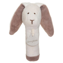 Organic Baby Rattle Rabbit, Soft, Easy Grip, 15 cm