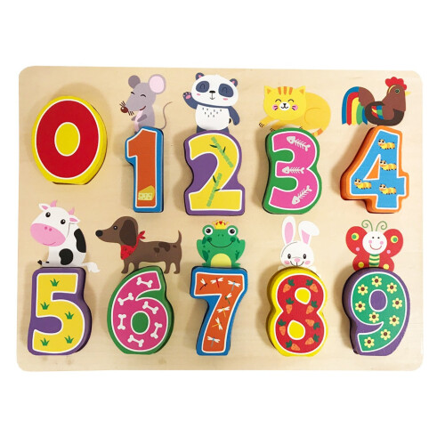 Number Puzzle for Kids, Bright Colors, Ages 1.5+