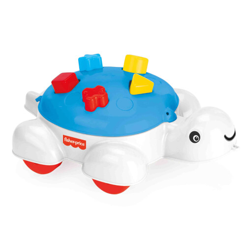 Brinquedo de encaixe de formas de tartaruga com rodas, 5 peças. 1