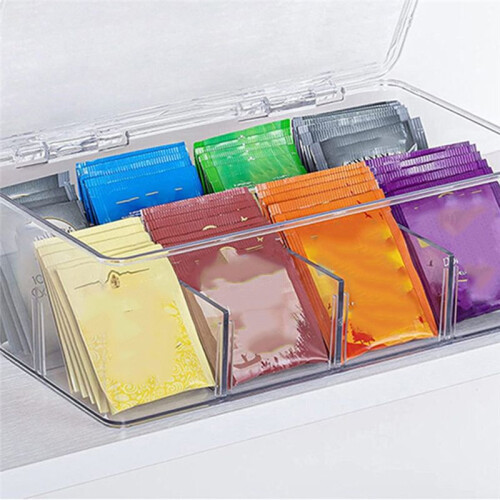 Tea Bag Storage Box Office Multifunctional Storage Box Storage Box Coffee Bag Compartment Box 1