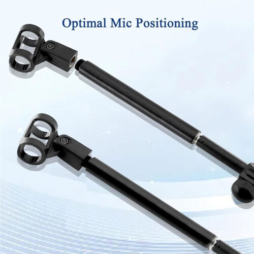 Tubo Extensor para Pedestal de Microfone com Adaptador de 3/8 Polegadas para 5/8 Polegadas para Braços Articulados de Microfone 2