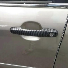(Geschmiedetes 1-Schlüsselloch) Kompatibel mit Toyota Yaris Vitz XP90 2006-2011, geschmiedetes Carbonfaser-Chrom-Design