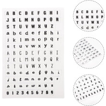 3 set di timbri con lettere dell'alfabeto in PVC e silicone per lavori creativi fai da te, set di timbri con numeri maiuscoli e minuscoli