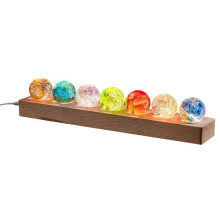 Bunte Glassternkugel, Leuchtender Planet, Astronomie, Planetenkugel, Fantastischer Stil, Heimdekoration, Kosmisches Modell, Weihnachtsgeschenk, A