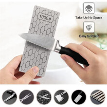 4Pcs Diamond Sharpening Stones,with Non-Slip Mat, 400/600/1000/1200 Grit, Whetstone Honeycomb for Kitchen Sharpening