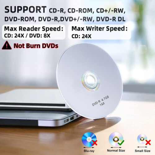 Εξωτερική μονάδα Blu-ray/DVD με ενσωματωμένο καλώδιο, Plug & Play για άμεση σύνδεση, γρή 2