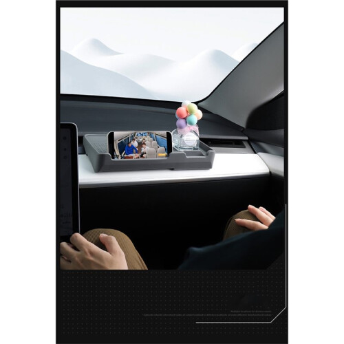 For  Model 3 Model Y Car Instrument Panel Storage Box Center Control Screen Rear Storage Tray Car Accessories 2