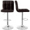 Verstellbare Drehhocker, 2er-Set, Kunstleder, Braun 2