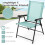 Set van 4 opklapbare tuinstoelen met armleuningen, mintgroen 2